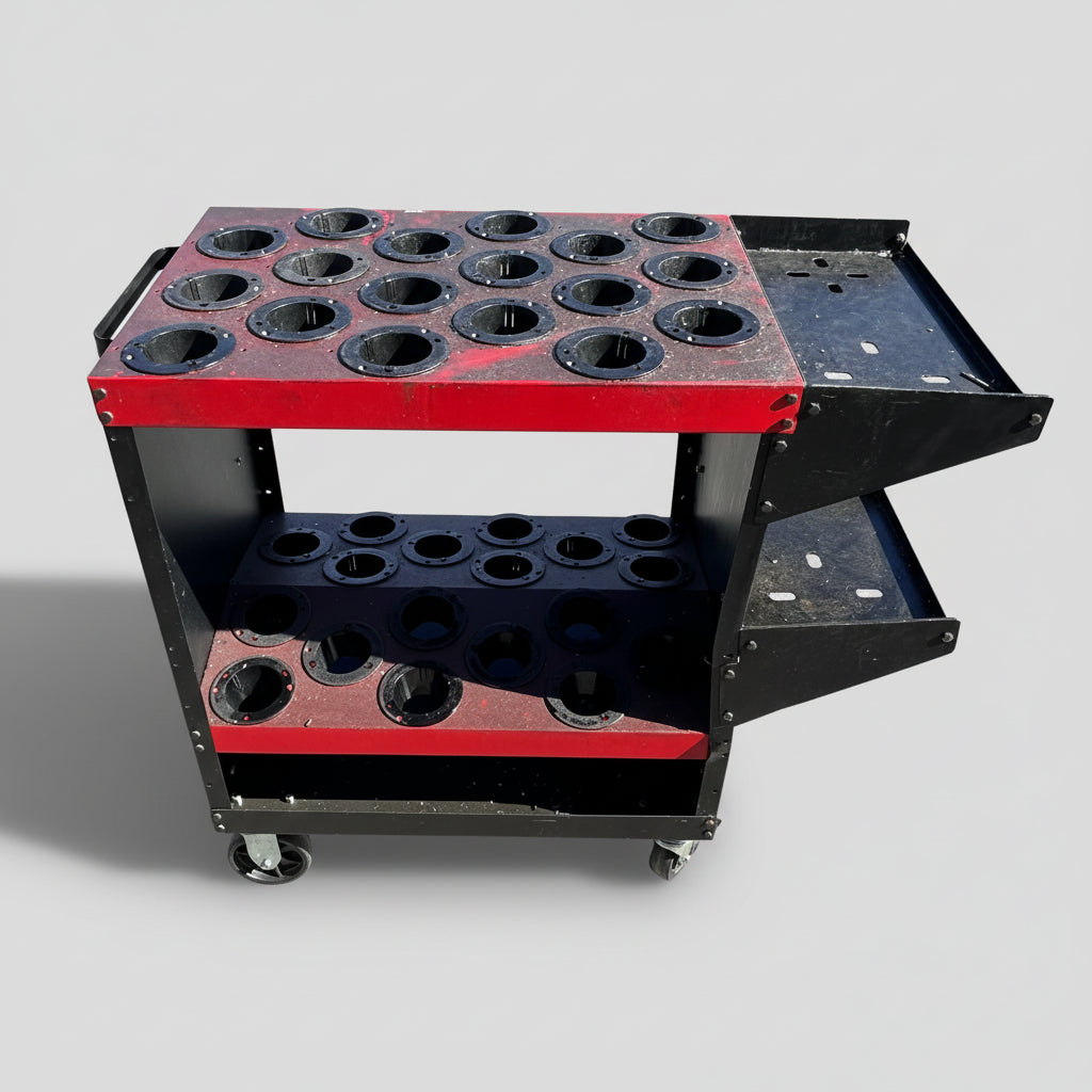 HUOT Tool Scoot Tool Cart For  CAT 40 BT40 NMTB Fits 35 Tools Black/Red (Used)