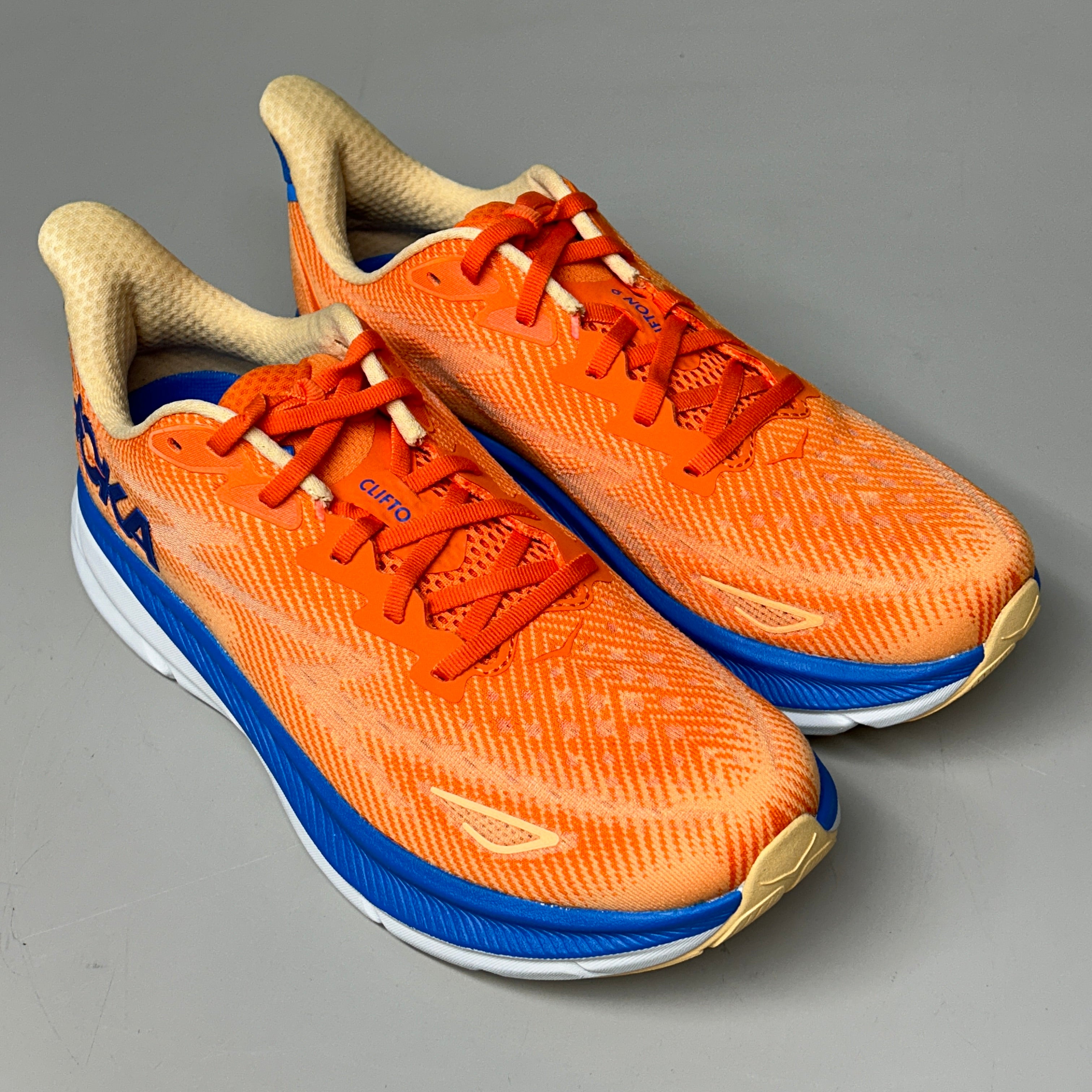 HOKA Men's Everyday Running Shoes Clifton 9 Sz 8D 1127895 Vibrant Oran