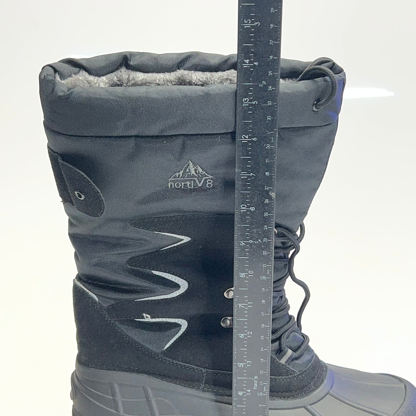NORTIV8 Men's Waterproof Insulated Hiking Snow Boots Size 10, Black