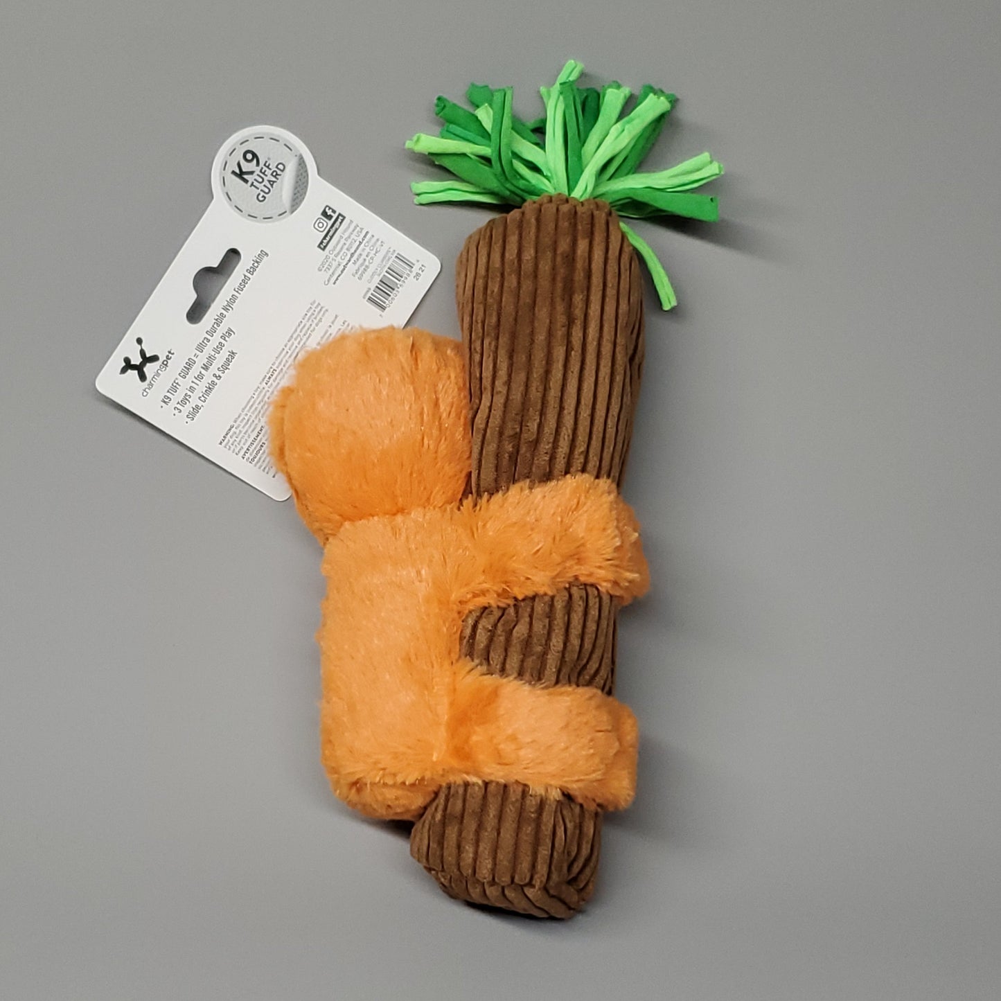 ZA@ CHARMING PET Cuddly Climbers Sloth Plush K9 Tuff Guard Ultra Durable 69988 Orange (New) C