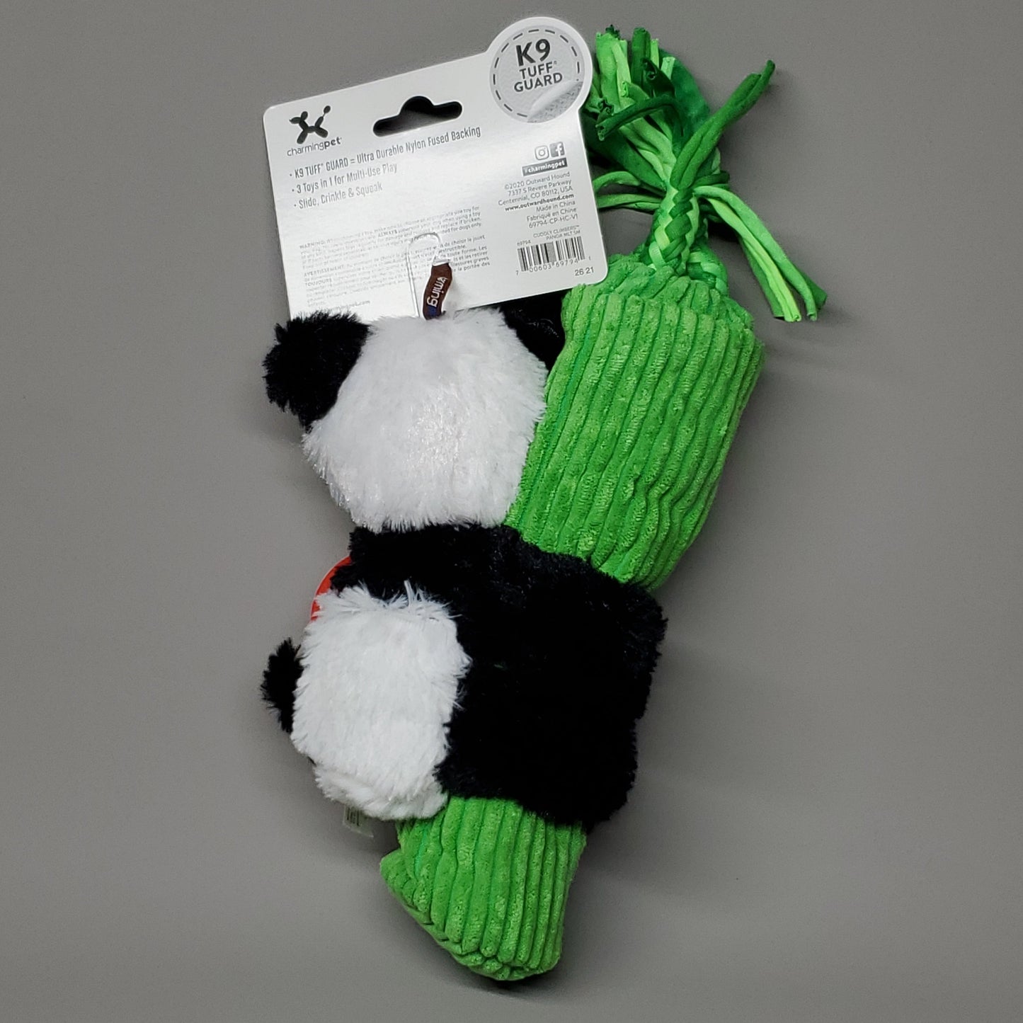 ZA@ CHARMING PET Cuddly Climbers Panda Plush K9 Tuff Guard Ultra Durable 69794 Black/White (New) B