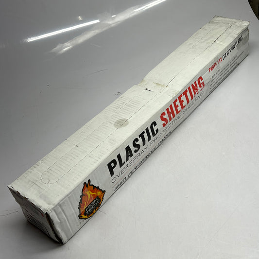 ZA@ HIGH TECH Overspray Plastic Sheeting  12' X 400' Clear #112
