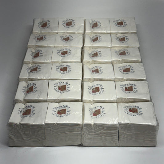 ZA@ NATURE'S LINEN (3000 PACK) Premium Beverage Napkins Sz 10" x 10", White CP300 (AS-IS, Distressed Box)