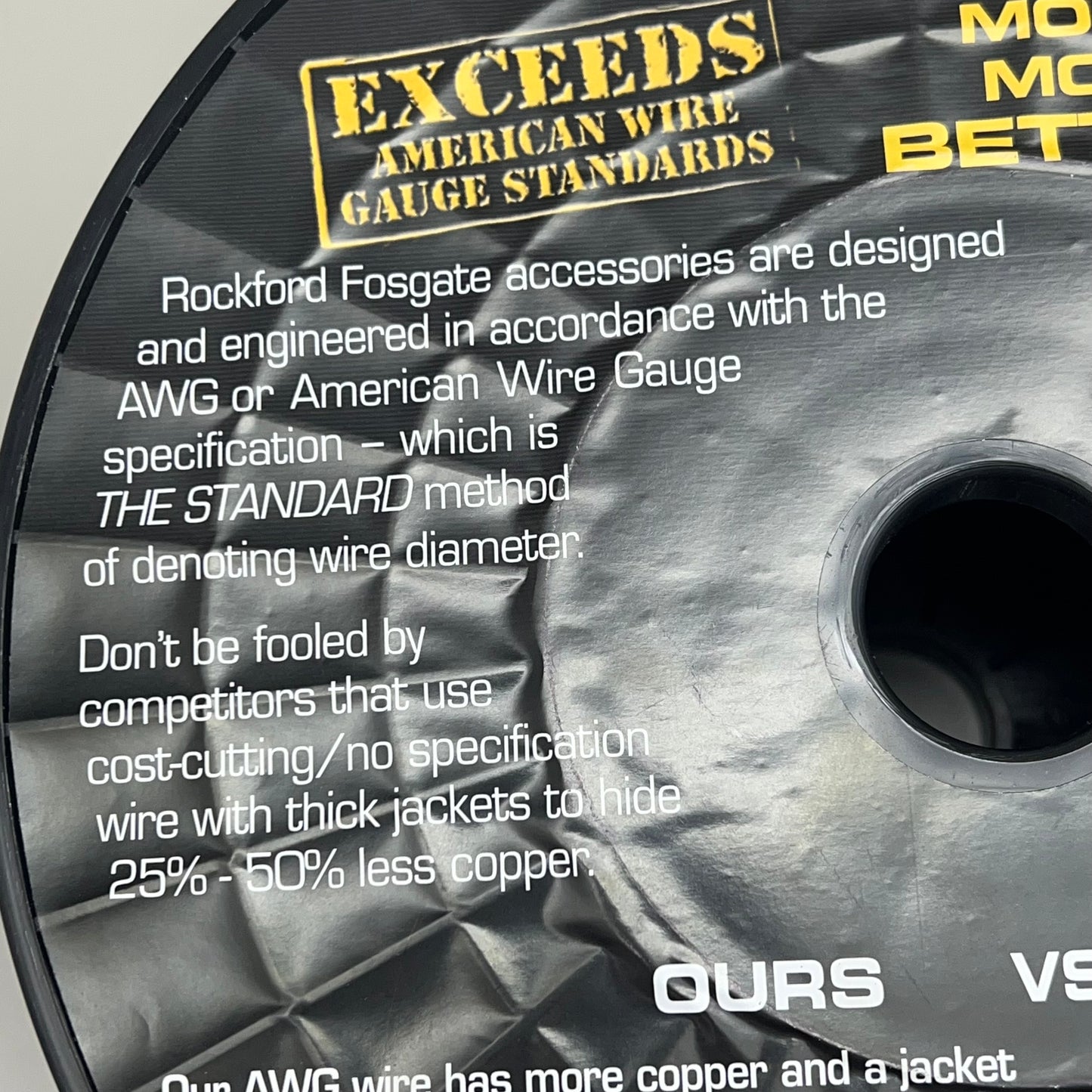 ROCKFOSGATE Power Wire 4 AWG Max Performance w/ More Copper Content 100' RFW4B