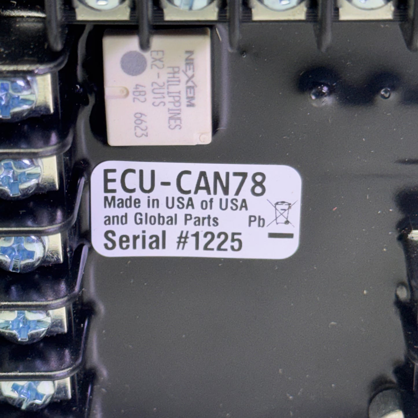 ECU-CAN78 Automatic Engine Control Unit 3" x 3" x 1.5" Black 1225