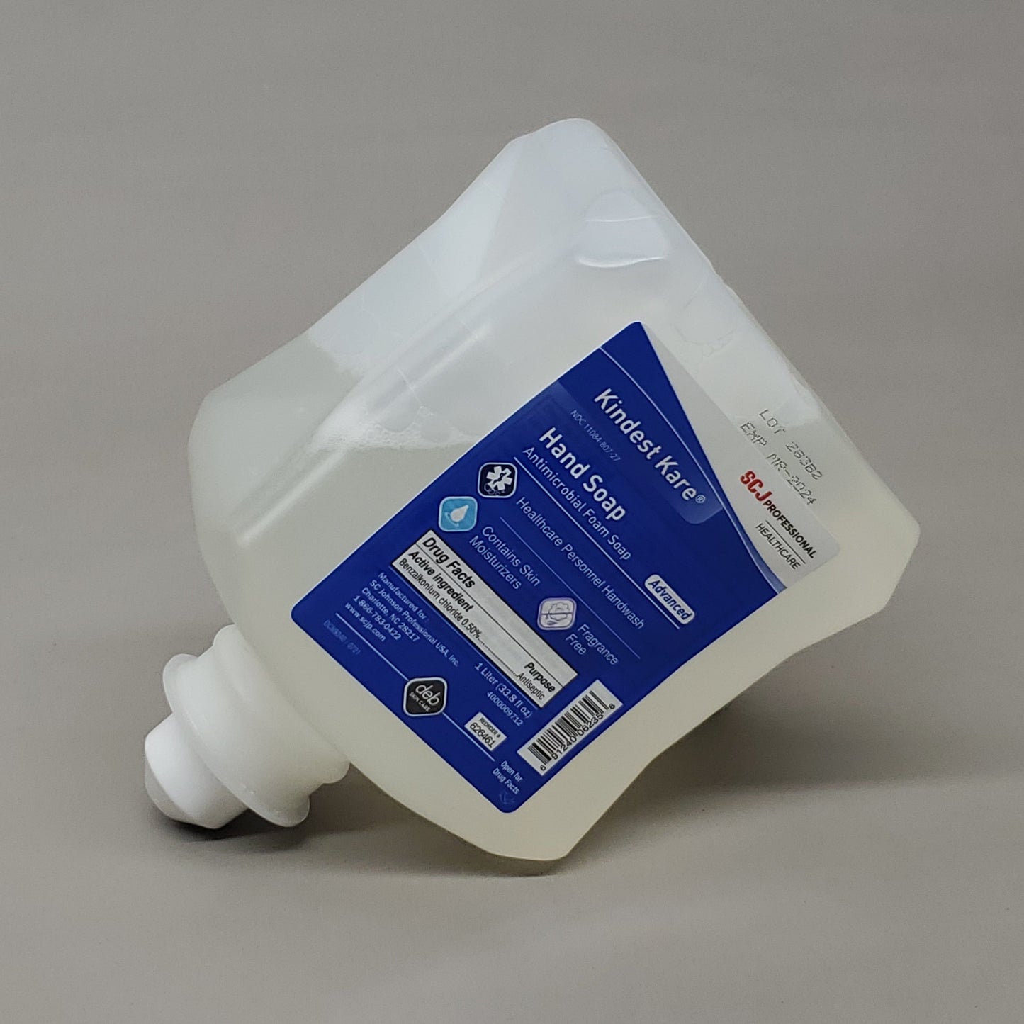 ZA@ SCJ Professional 12 Cartridges Kindest Care Advanced Antimicrobial Foam 1 L (12L Total) 03/24