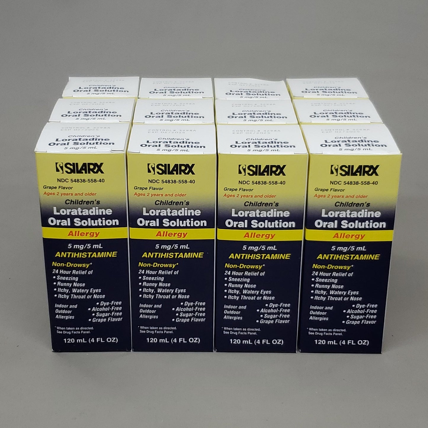 ZA@ SILARX 12-PACK! Children's Loratadine Oral Solution Non-Drowsy 24-HR Allergy Relief 02/25 A