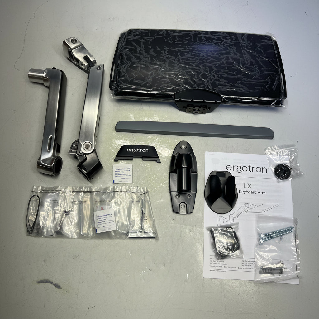 ERGOTRON  LX Wall Mount Keyboard Arm 13" Height Adjustment Silver 45-246-026