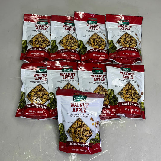 FRESH GOURMET (9 PACK) Honey Roasted Walnut & Dried Apple Topping  3 oz BB 01/26