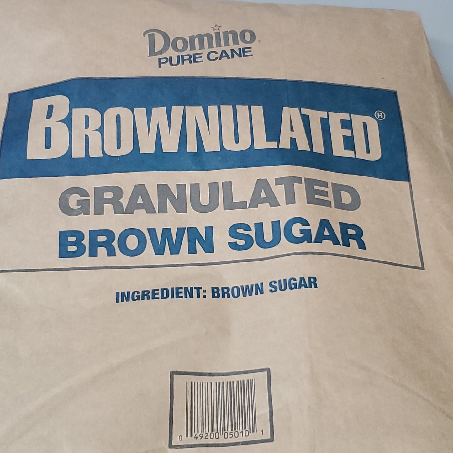 Z@ DOMINO FOODS Lot of 10 Bags! Pure Cane Brownulated Granulated Brown Sugar 50 LBS (New)
