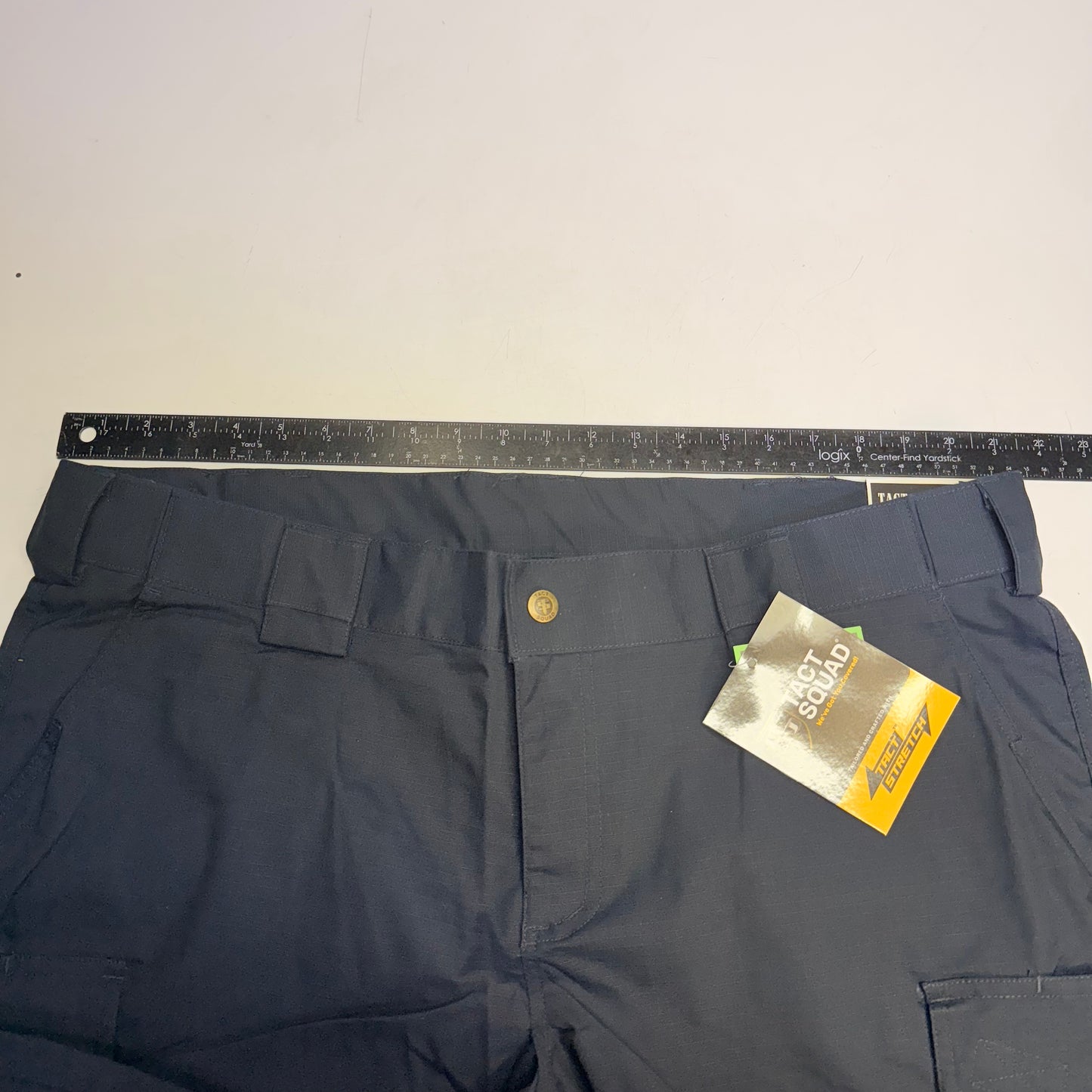 TACT SQUAD Tact Stretch Mini Ripstop Trouser Poly/Cotton Men's Sz 18 Dk Navy T7511
