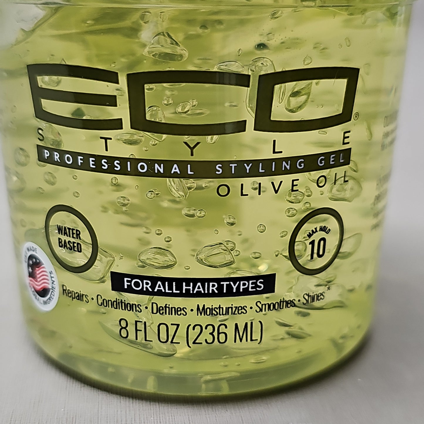 ZA@ ECO STYLE (12 PACK) Professional Styling Gel Olive Oil All Hair Types 8 fl oz BB 12/24 B