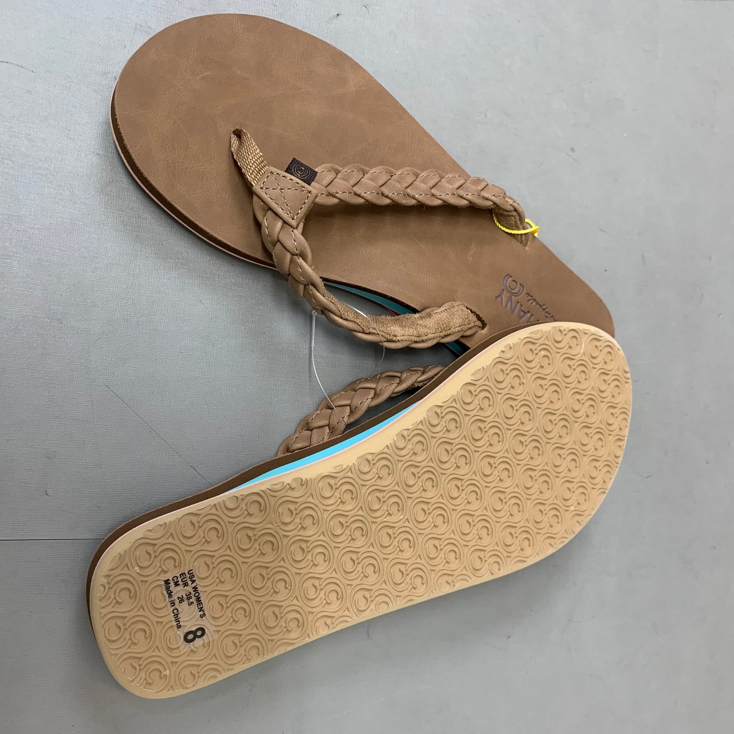 COBIAN Braided Pacifica Sandals Women's SZ 8, EU 41 TAN BBP23-230-8