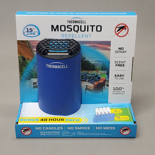 THERMACELL Patio Shield Mosquito Repellent 15' Zone Royal Blue PS1ROYALB (New)
