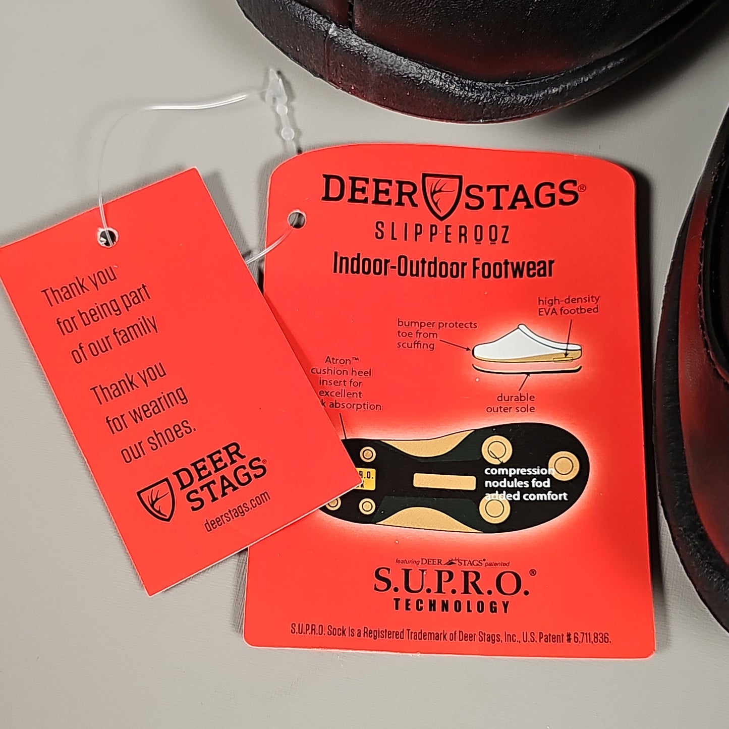 DEER STAGS Spun Unisex Faux Leather Slipper in Black Sz 13 Mens (New)