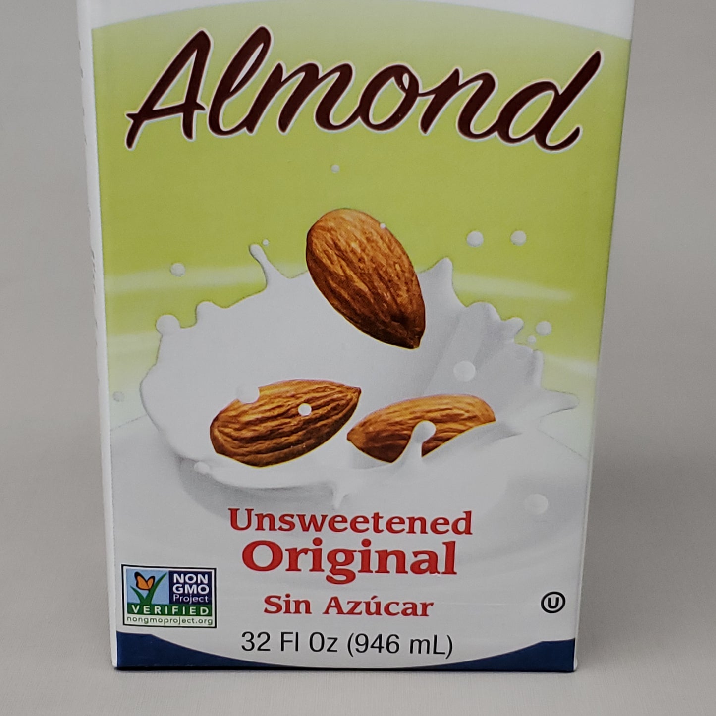 ZA@ NATURALLY ALMOND Case of 12 Unsweetened Original Almond Milk 32 fl oz (BB 11/23)