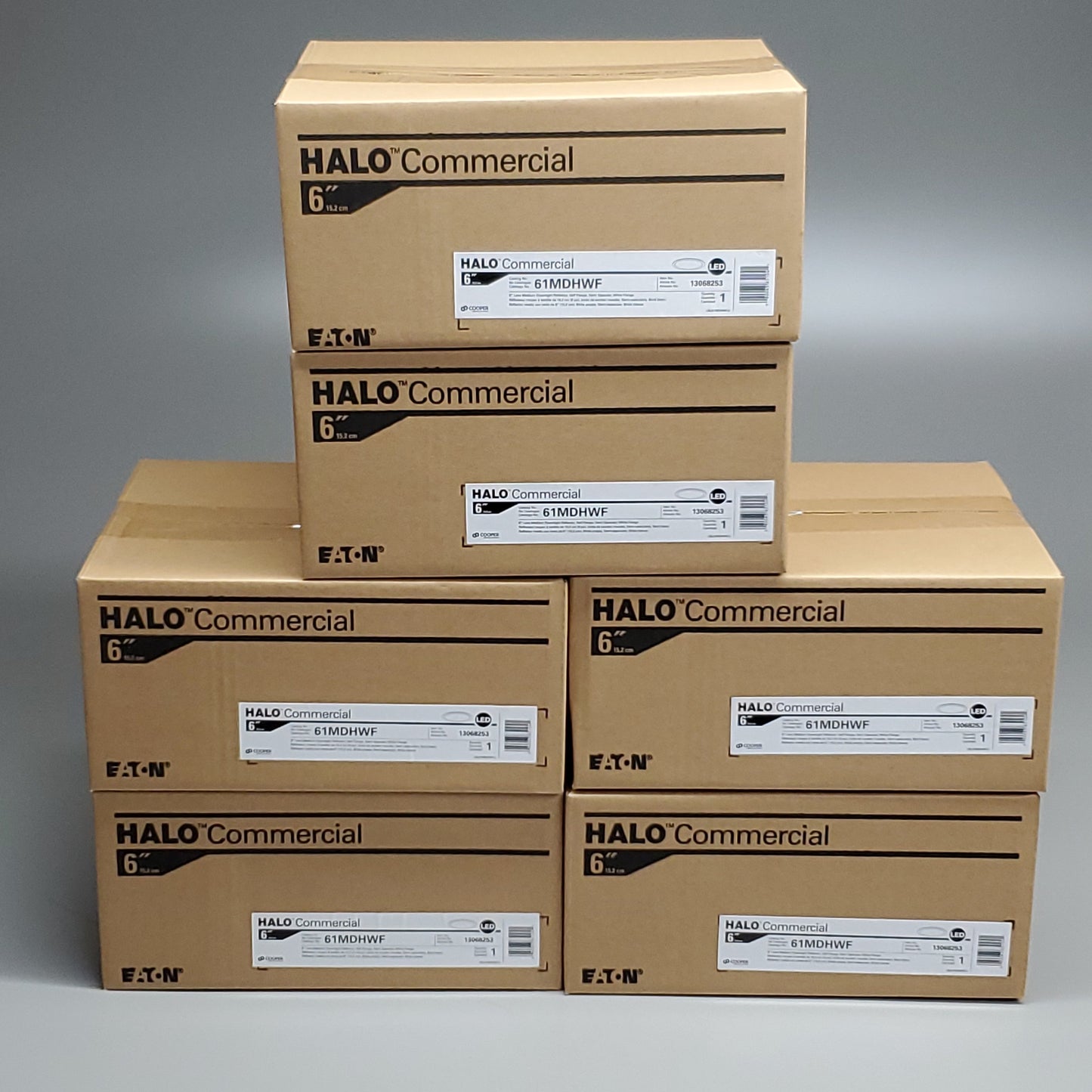 ZA@ HALO Commercial 6PK Lighting Lense & Reflector Trims 6" White HC6 64MDHWF (New)