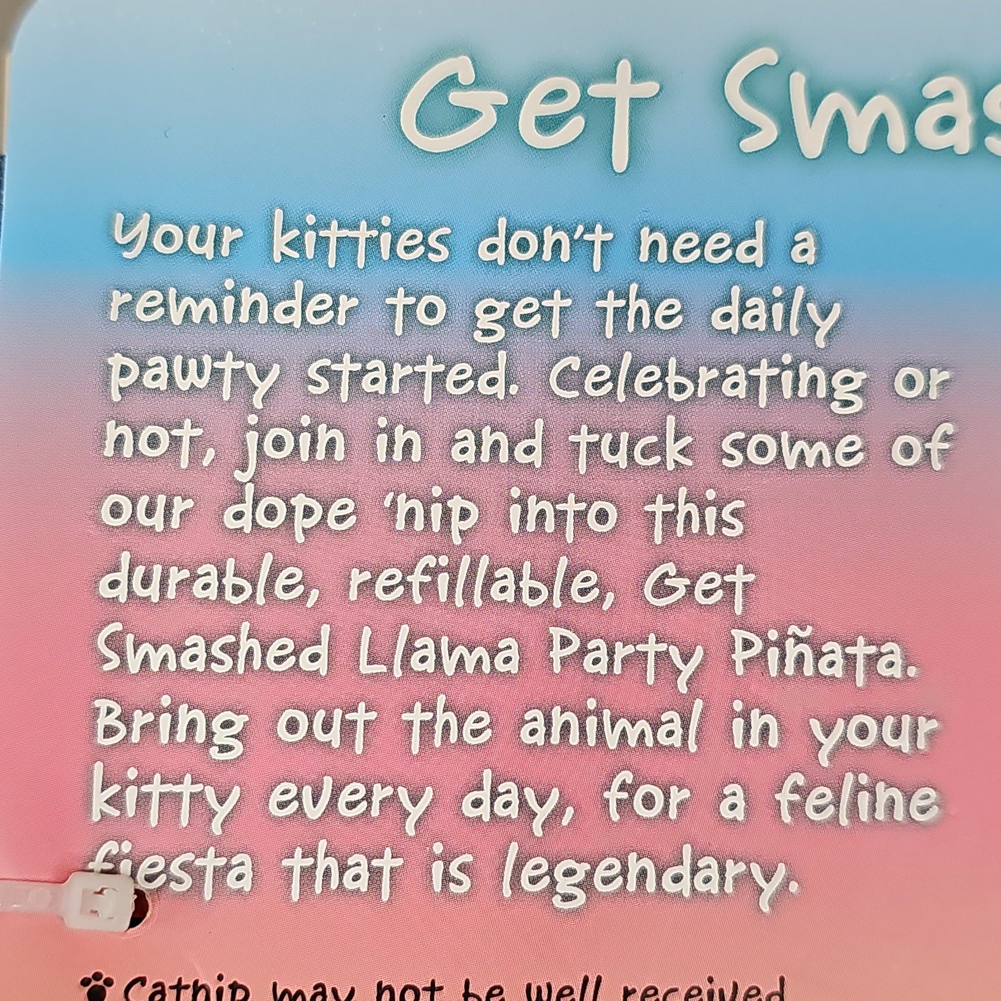 SMARTER PAW Meowijuana Organic Catnip Toy Get Smashed Llama Party Pinata Cat Toy (New)