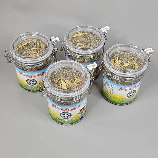 SMARTER PAW Meowijuana Organic Catnip Case of 4 Jars Daydreamer Mix for Cats (New)