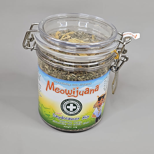 SMARTER PAW Meowijuana Organic Catnip Jar of Daydreamer Mix for Cats (New)