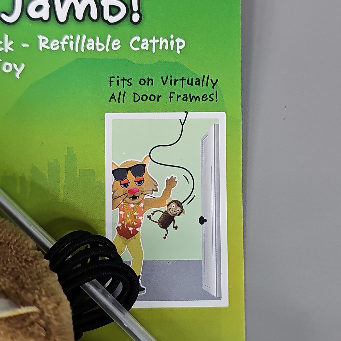 SMARTER PAW Meowijuana Organic Catnip Toy Jump 'n' Jamb Monkey Door Jamb Cat Toy (New)