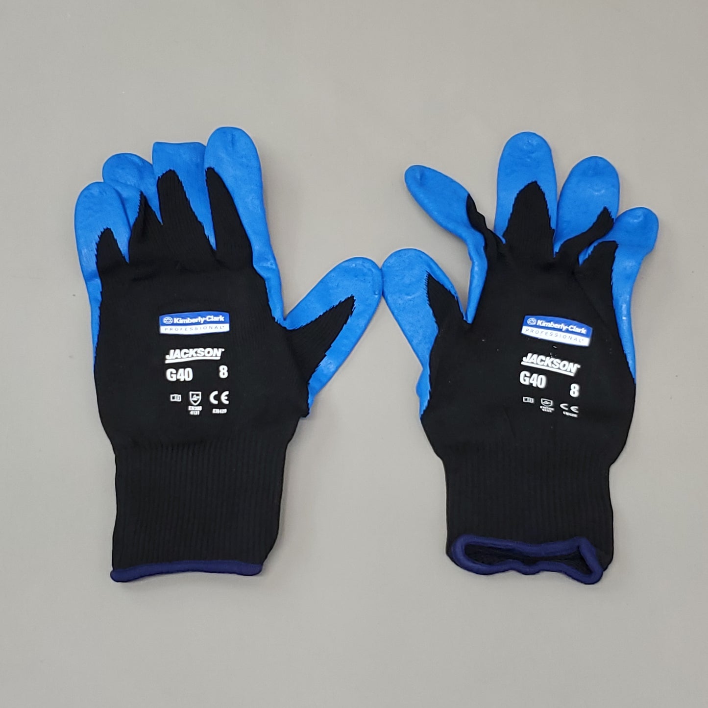 JACKSON 60 Pairs of Foam Nitrile Coated Gloves Blue / Black Sz M G40 40511 (New)