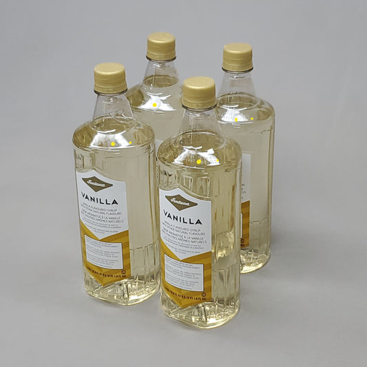 STARBUCKS (4 PACK) Vanilla Flavored Syrup 33.8 fl oz/bottle BB 11/24 (New)