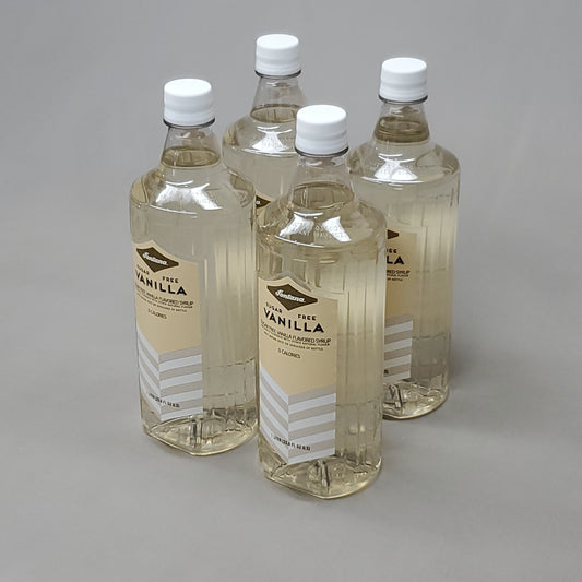 STARBUCKS (4 PACK) Sugar Free Vanilla Flavored Syrup 33.8 fl oz/bottle BB 04/24 (AS-IS)