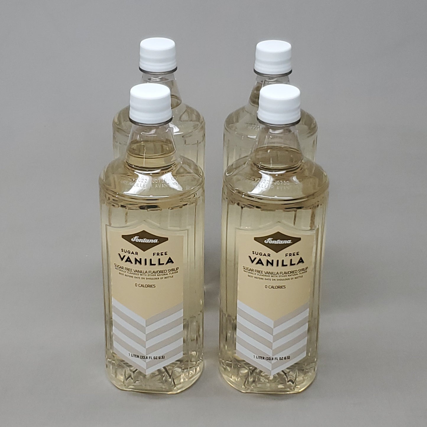 4-PK STARBUCKS Fontana Sugar Free Vanilla Flavored Syrup 33.8 fl oz/bottle BB 12/23 (New)