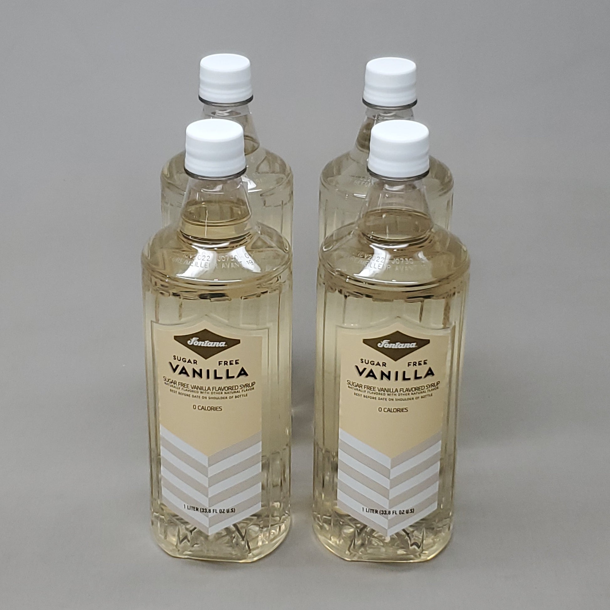 STARBUCKS 4PK! Fontana Sugar Free Vanilla Flavored Syrup 33.8 fl oz/b PayWut