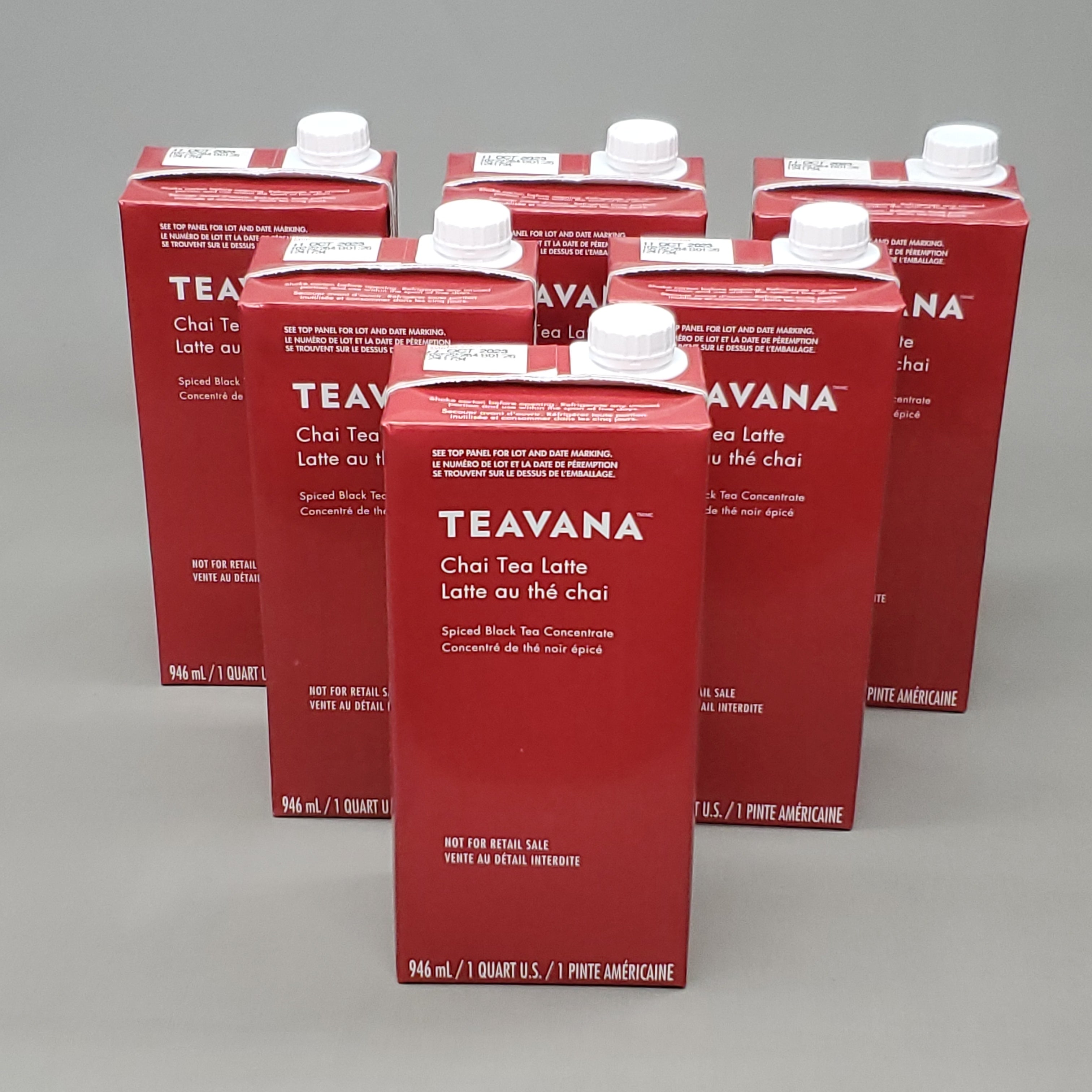 STARBUCKS 6PACK! Teavana Chai Tea Latte 1 Quart/bottle BB 01/24 (New