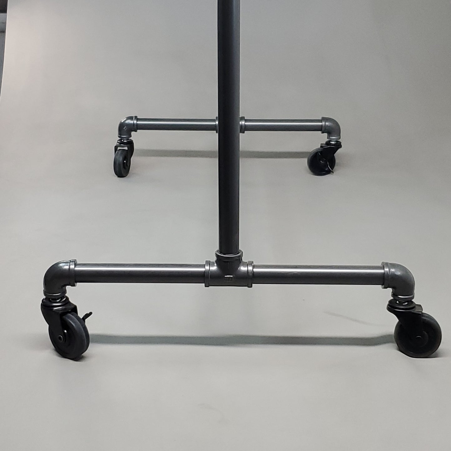 ECONOCO Pipeline Adjustable Ballet Rolling Rack W/ One Cross Bar Grey PSBBCB1ADJ (New)