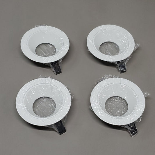 ZA@ CRESTRON 4 PK of LED Light Trim 5" White LFX-DL-TRIM (New) A