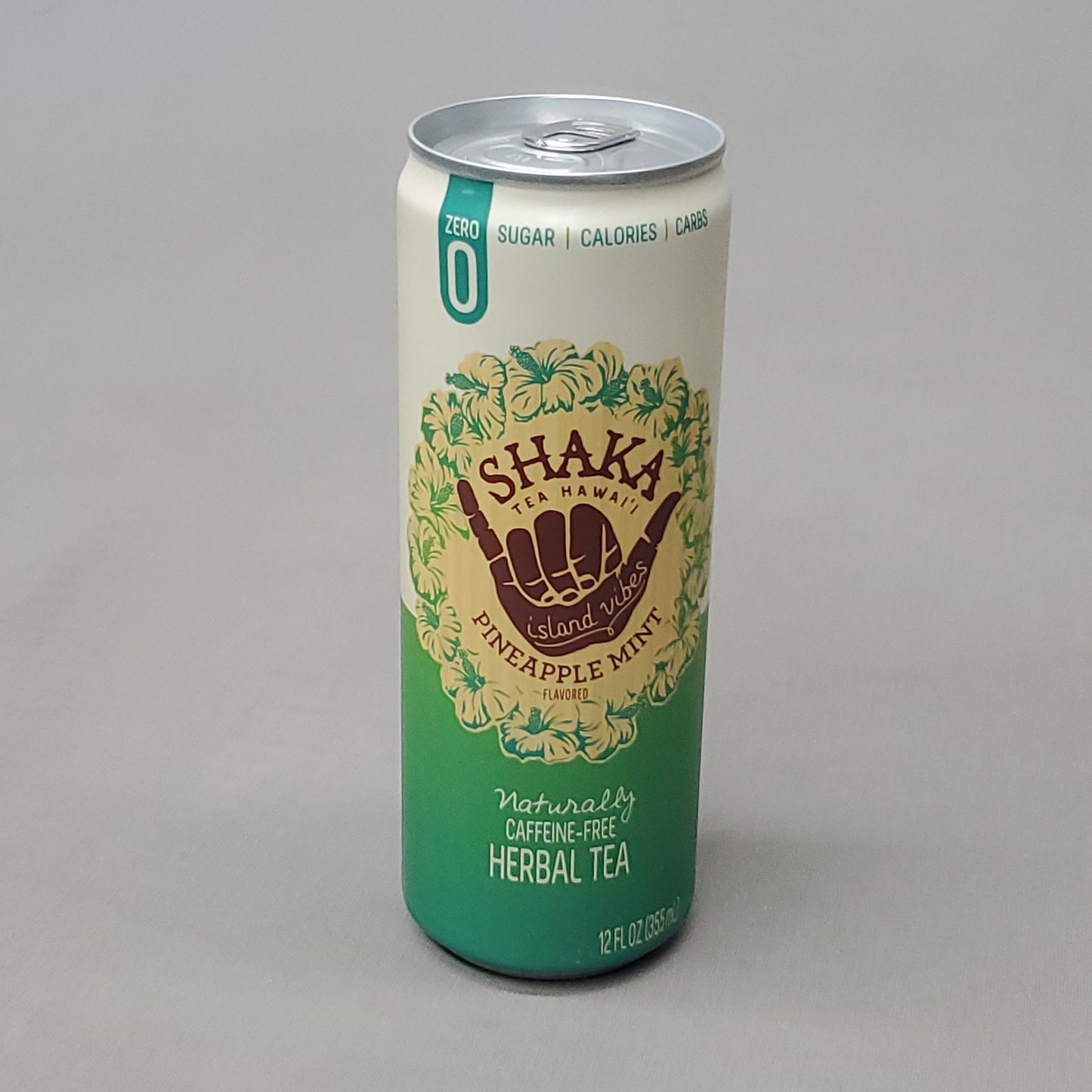 SHAKA 12-PACK! Pineapple Mint Naturally Caffeine-Free Herbal Tea 12 fl oz (03/24)