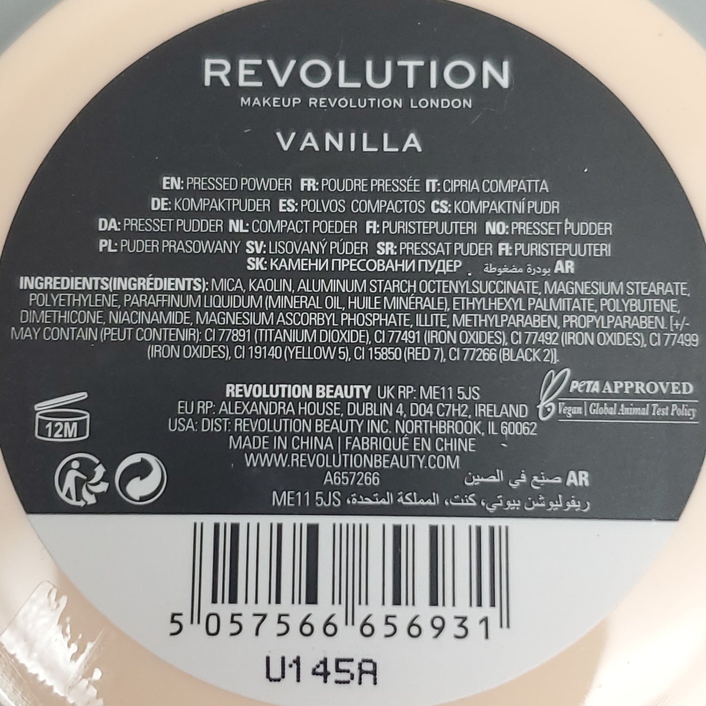 MAKEUP REVOLUTION 3 PK of Reloaded Pressed Powder .21 oz Vanilla 1656931