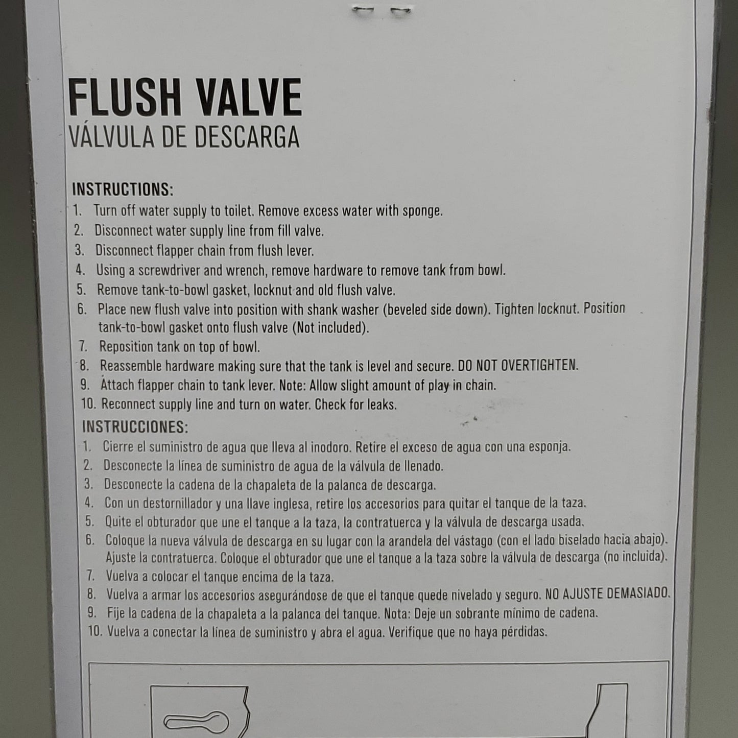 ACE Plumbing Toilet Tank Flush Valve White Plastic 4299723 (New)