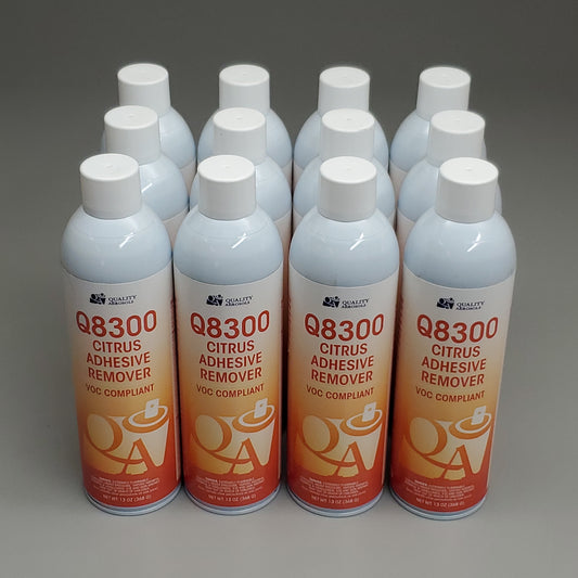 QUALITY AEROSOLS 12 PK Citrus Adhesive Remover 13 oz VOC Compliant Q8300 (New)