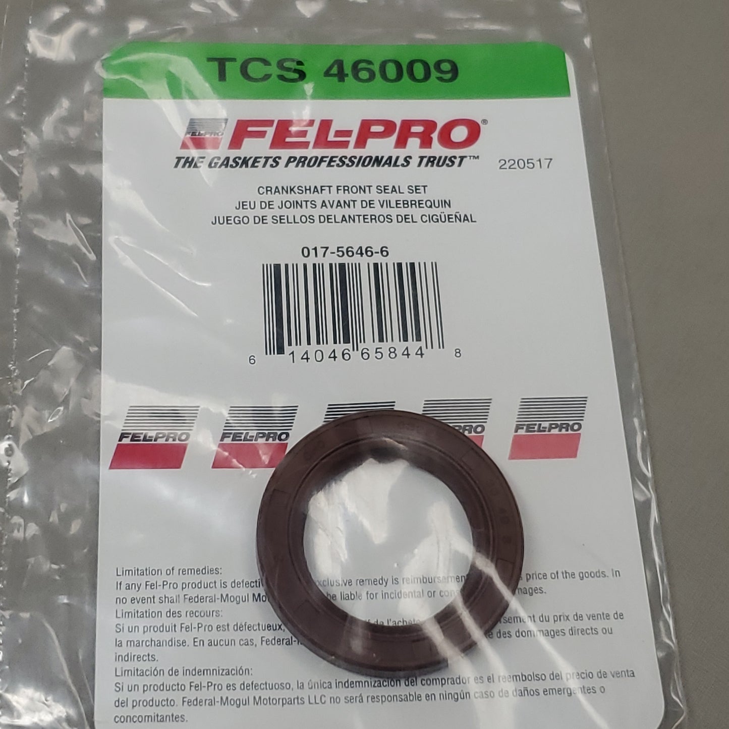 FEL-PRO Crankshaft Front Seal Set TCS46009 (New)