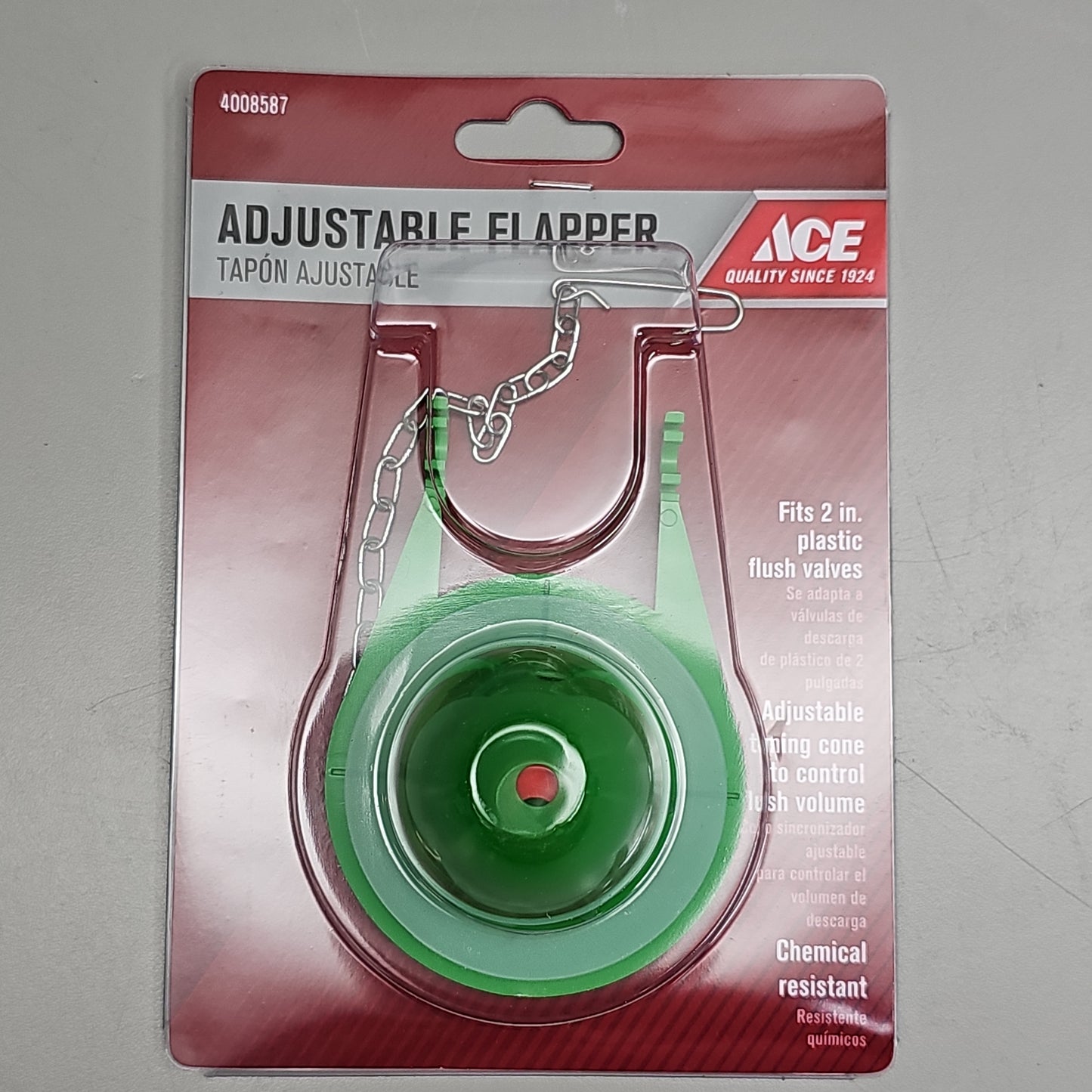 ACE Adjustable Flapper for Toilet Plastic 2" 24-Pk ACE836-79 4008587 (New)