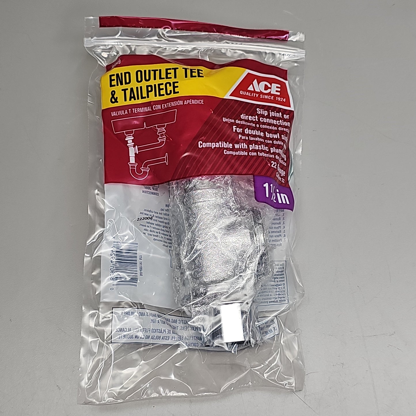 ACE End Outlet Tee & Tailpiece 1.5" AH20217 49249 (New)