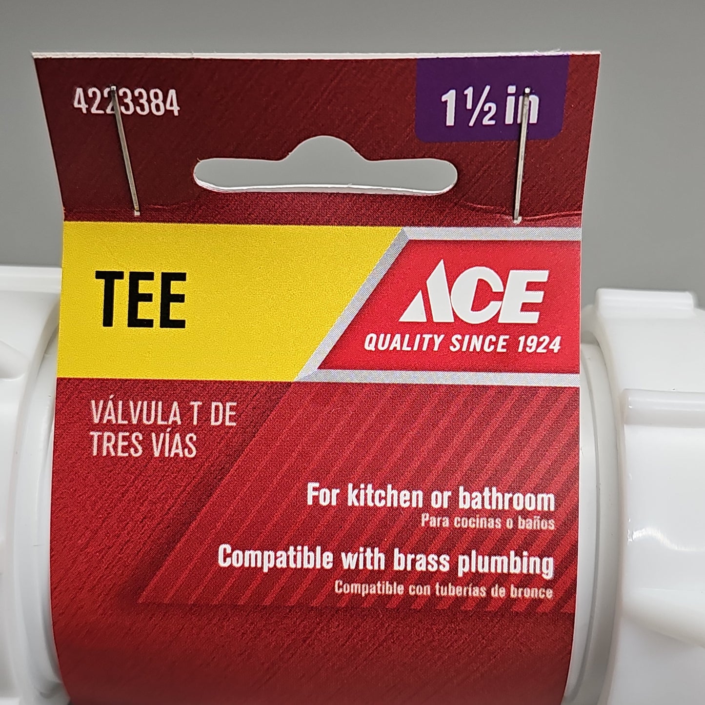 ACE Coupling Plastic Tee 3 Way 1.5" 5-Pk ACE55-6W 4223384 (New)