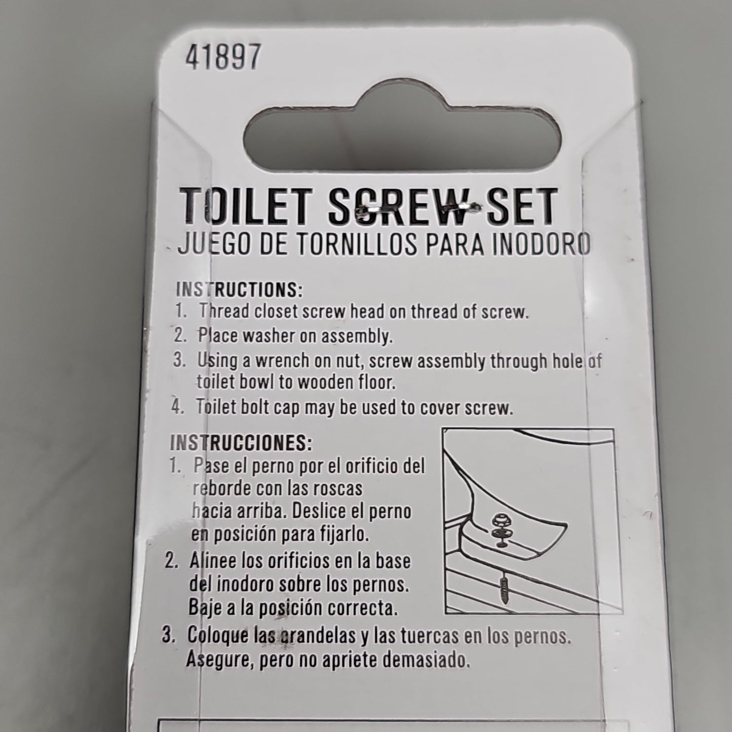 ACE HARDWARE Toilet Screw Set 4-Pk 1/4" x 3.5" Brass ACE835-161 41897 (New)