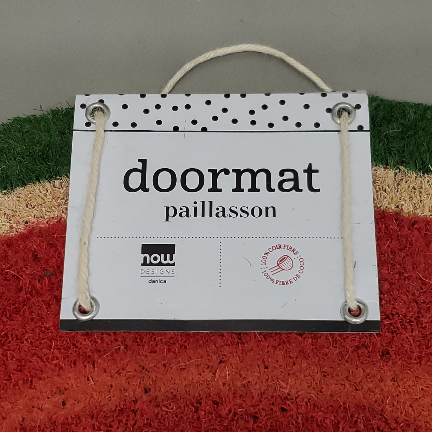 NOW DESIGNS Doormat Paillasson Watermelon Doormat 30" x 17" Red 3035008 (New)