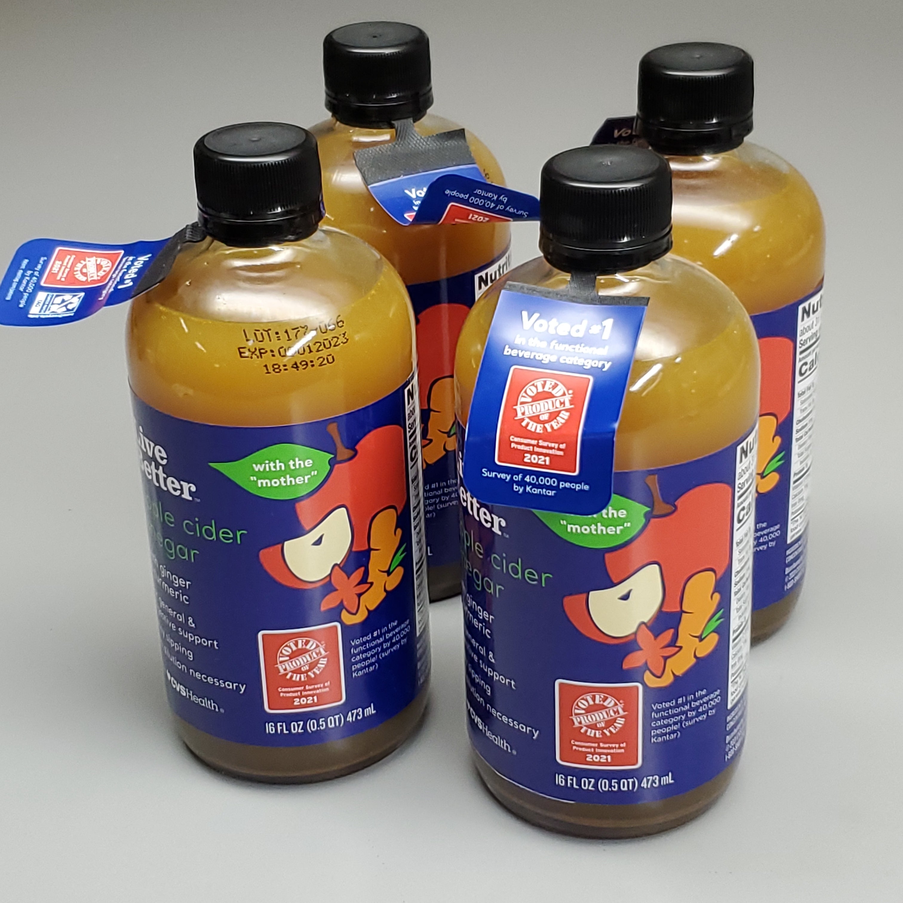 ZA CVS HEALTH Live Better Apple Cider Vineagar w/ Ginger Turmeric Cas