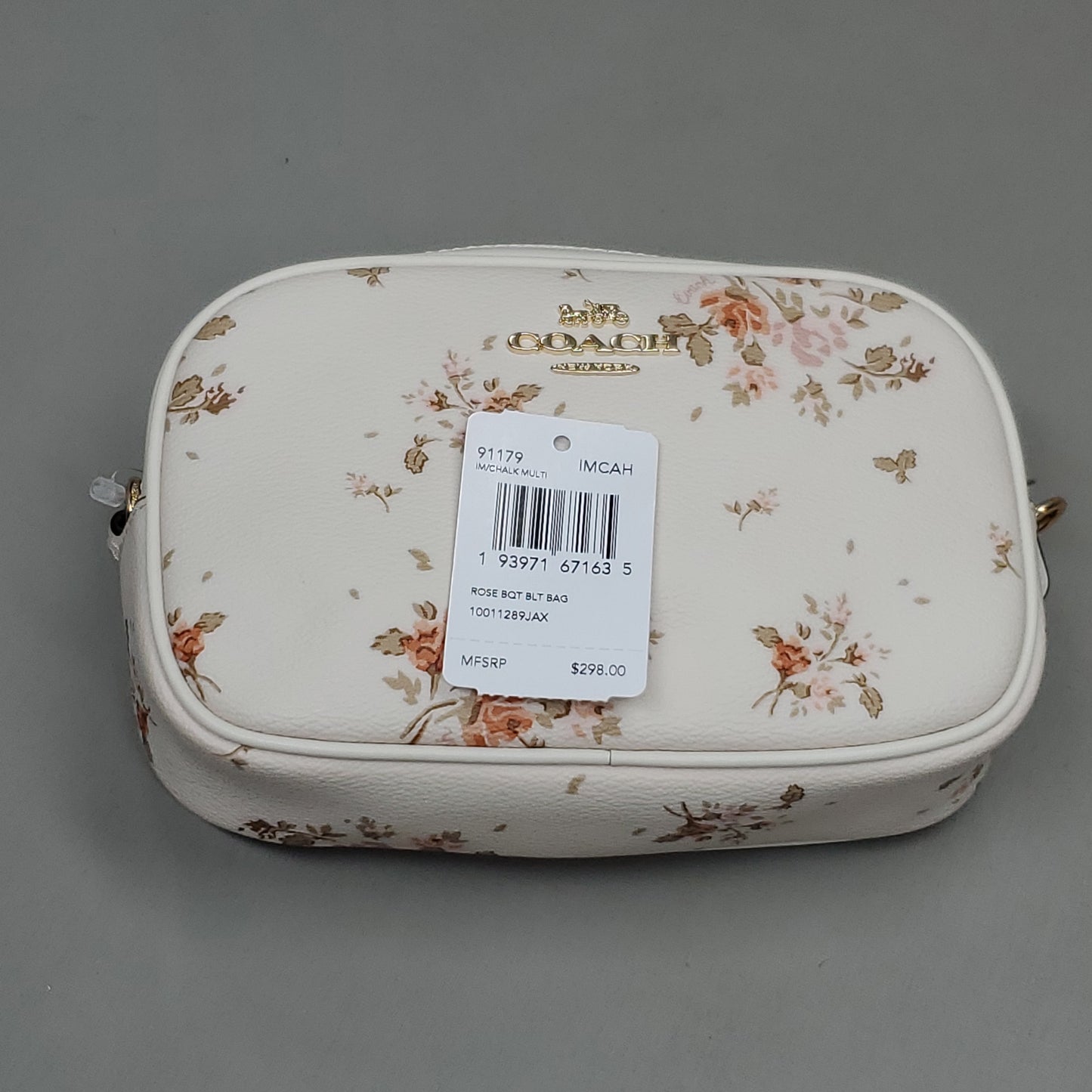 COACH Rose Bouquet Convertible Belt Bag White 91179 (New)