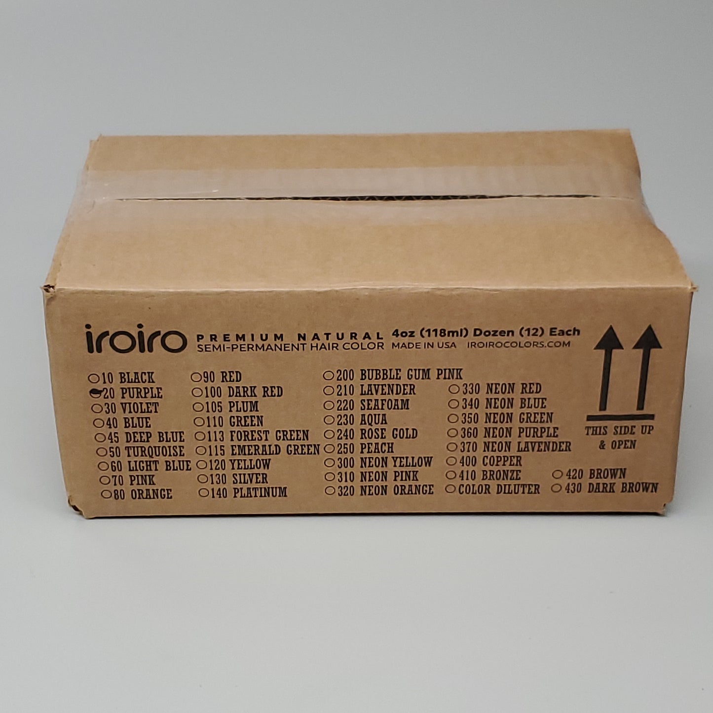 IROIRO 12 PK! Premium Natural 20-Purple Semi Permanent Hair Color 4 fl oz (New)