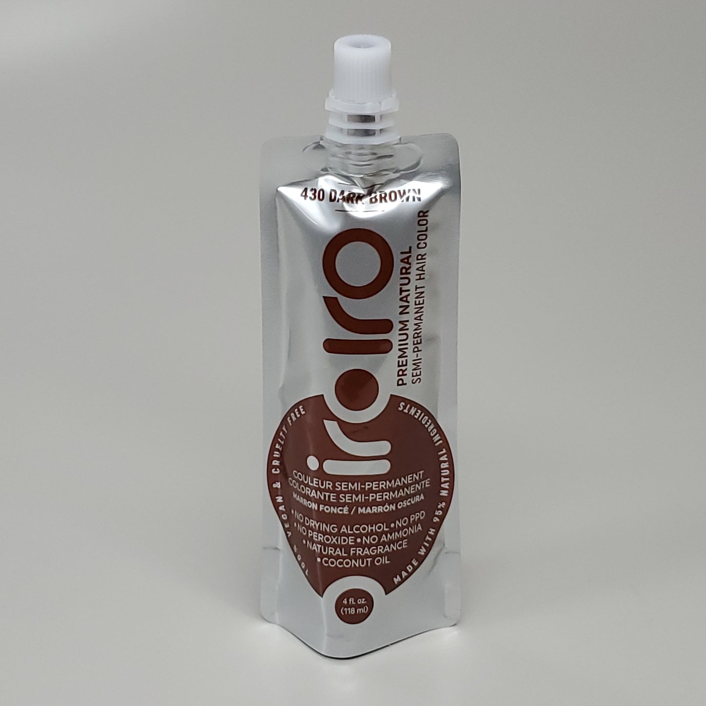 IROIRO 12 PK! Premium Natural 430-Dark Brown Semi Permanent Hair Color 4 fl oz (New)