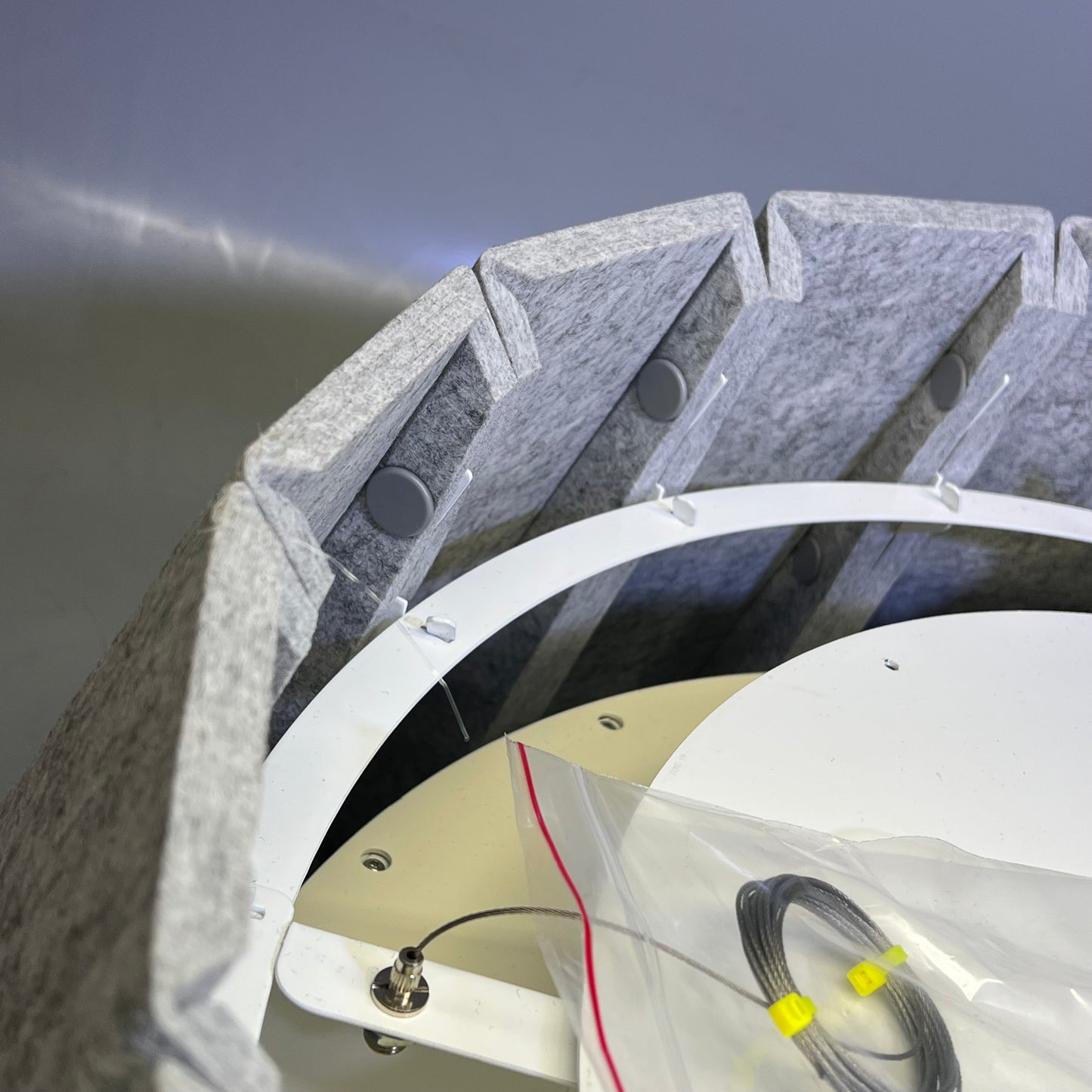 LUXX BOX Vapor Echo (LX-VE) Sound Management Pendant Lighting 36" - M Light Grey