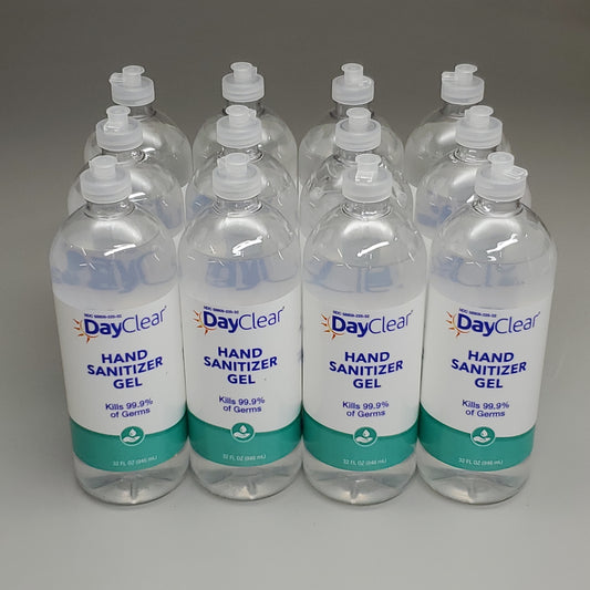 ZA@ DAYCLEAR (12 PACK) Hand Sanitizer Gel 32 fl oz NDC 58809-225-32 (New Some Dented Bottles)