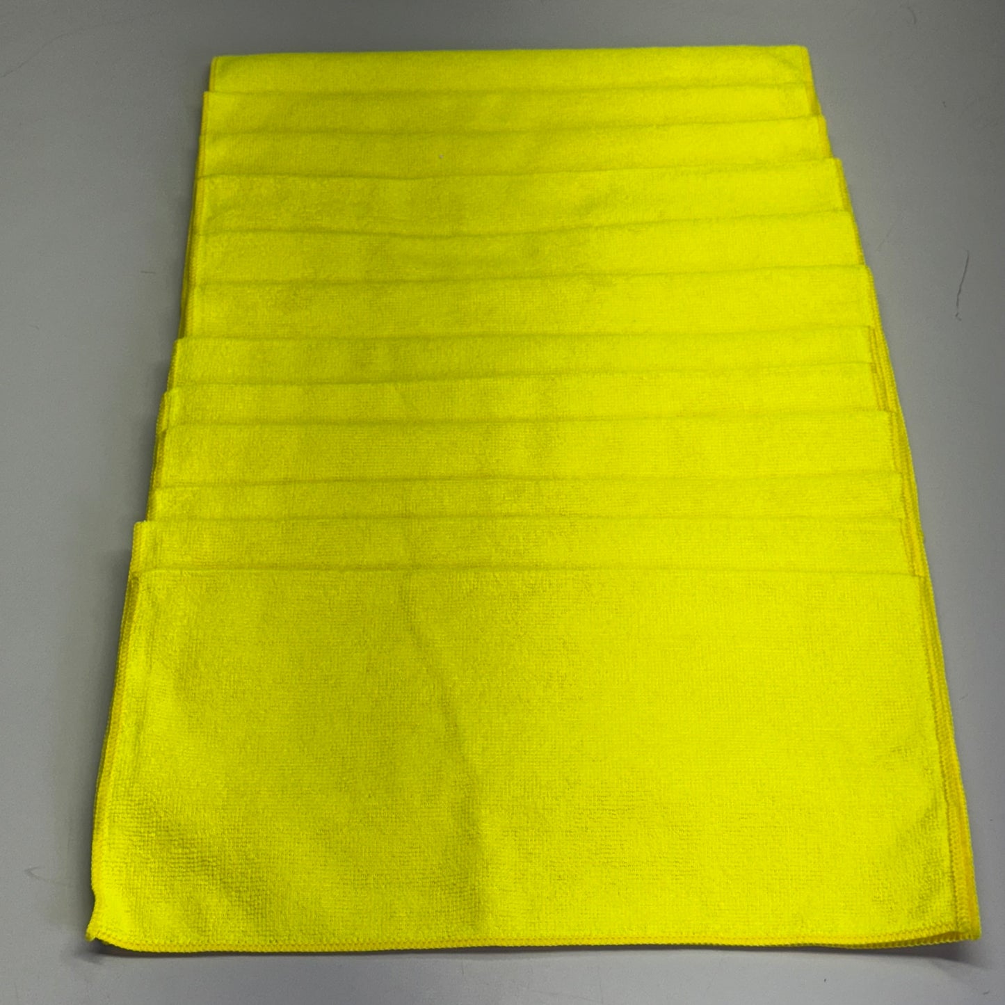 12 PACK! Yellow Microfiber Towel 16" x 16" MS-YE40200